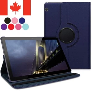 360 Rotating Case Leather Folio Stand For Huawei MediaPad T5 2018 / T3 10 2017 - Picture 1 of 14