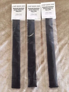Cap Ban Nu 1/4 Hat Cap Size Reducer Insert Sweat Liner BLACK Cotton Knit 3 Pack - Picture 1 of 1