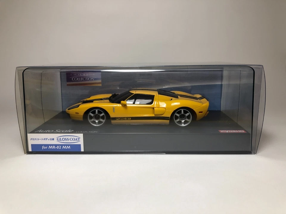 KYOSHO Mini-Z Body FORD GT Yellow / Black Stripe MZX209YS - Image 1 of 4
