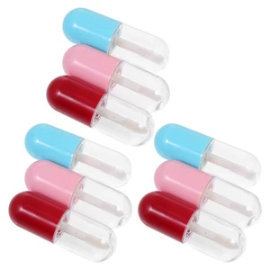 Tubo de brillo de labios de 9 piezas tubos de muestra vacíos botellas de contenedor recargables - Imagen 1 de 12