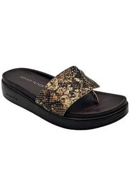 Sandalia de cuña acolchada natural Donald Pliner para mujer con estampado de pitón Fifi Foto 1 de 3