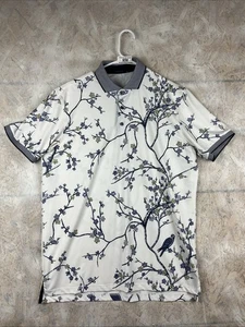 Greyson Golf Polo Shirt Adult Medium White Floral Hawaiian Fiori Performance - Picture 1 of 15