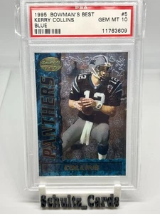 1995 Bowman's Best BLUE PARALLEL Kerry Collins #5 PSA 10 GEM MINT ROOKIE RC - Picture 1 of 1