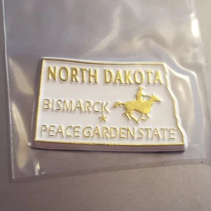 North Dakota Peace Garden State Shaped Refrigerator Magnet Bismarck Rectangular - Picture 1 of 3