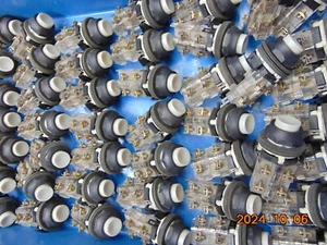 (1) Westinghouse Pulsante GRIGIO Stop TESTA ESTESA PB1A PB1B Blocco Contatti - Foto 1 di 3