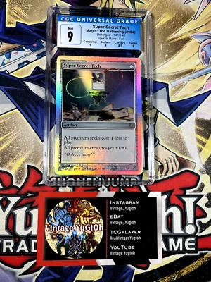 MTG Magic The Gathering CGC 9 Super Secret Tech Unhinged 141/140 FOIL PSA - Image 1 of 4