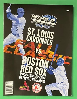 2004 MLB WORLD SERIES OFFICIAL PROGRAM ST. LOUIS CARDINALS VS. BOSTON RED SOX - Image 1 of 2