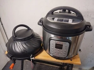 Instant Pot Duo Crisp AF 8 Air Fryer 8 Qt Pressure Cooker w/ Cookbook **New - Picture 1 of 9