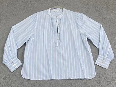 Roberta Roller Rabbit Marseille Stripe Glenda Top Size XL Blue Coastal Cottage - Image 1 of 4