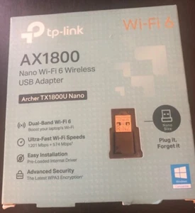 Adaptateur USB sans fil TP-Link AX1800 Nano Wi-Fi 6 noir Archer TX1800U Nano - Photo 1/8