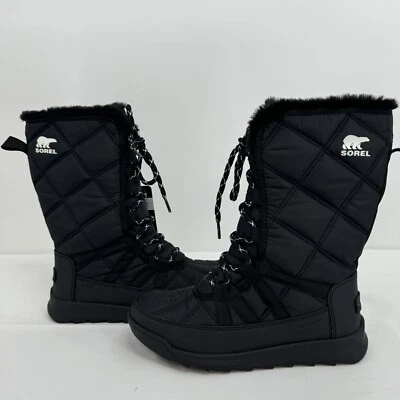 NEW Sorel Whitney ii Lace Black Cold-Weather Women Boots Size 6 - Image 1 of 4