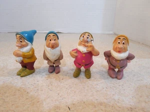 Snow White’s 4 of 7 Dwarfs PVC Doc / Sneezy  / Sleepy / Bashful Mattel 1993 - Picture 1 of 9