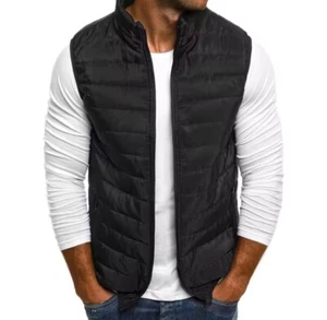 Smanicato Uomo Leggero Giubbotto Casual Giacca Giubbino Gilet Slim Fit - Foto 1 di 11