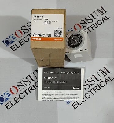 AUTONICS ATE8-48 ELECTRONIC TIMER VOLTAGE 100-240VAC/24-240VDC FAST SHIPPING - Image 1 of 4