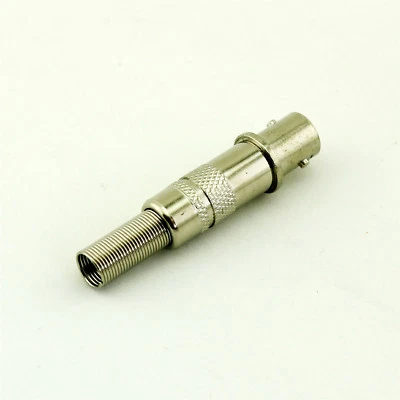 1x Soldering Spring BNC Female Jack Coaxial CCTV Connector Adapter Nickel Plated - Image 1 of 4