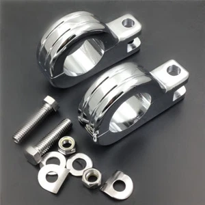 1 1/2" Engine Guard Footpeg Clamp For Harley Honda Kawasaki Suzuki Yamaha - Picture 1 of 6