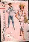 2391 Vintage Simplicity Sewing Pattern Juniors 1960S Middy Vestee Pants Casual