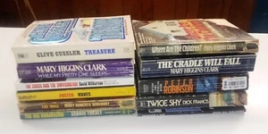 Thriller Book Lot Mystery Crime Drama Vintage Classic Pulp Paperbacks Cussler E - Picture 1 of 12