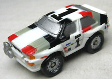 1986 GALOOB MICRO MACHINES #1 AUDI RALLY WHITE W/ RED BLACK GRAY 1 1/4" RACE CAR