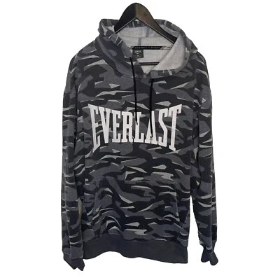 Everlast Hoodie Jumper mens 2XL Grey Camouflage long sleeve - Image 1 of 4