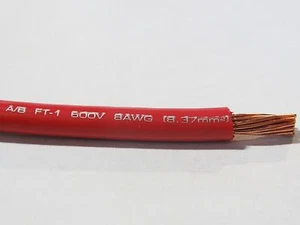 MTW CALIBRE 8 AWG ROJO 19 HEBRAS ALAMBRE DE TIERRA COBRE 500' PIES HECHO EN EE. UU. - Imagen 1 de 2
