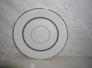 Imperial Bone China Fukagawa Japan White with Silver Trim Saucer Cup Plate - Picture 1 of 2