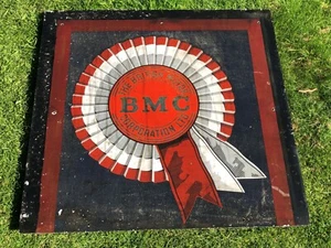 ORIG CLASSIC CAR BMC BRITISH MOTOR CORP GARAGE DEALERSHIP SIGN MINI COOPER MG - Picture 1 of 5