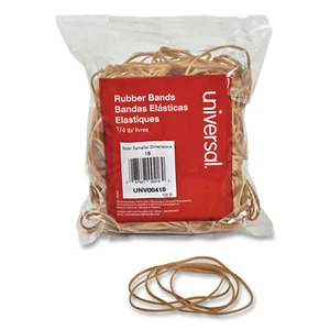 Universal Rubber Bands, Size 18, 3 x 1/16, 400 Bands/1/4lb Pack - Picture 1 of 4
