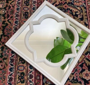 Decorative White Square 10x10 Wall Accent Mirror Decor - Living Room - Picture 1 of 5