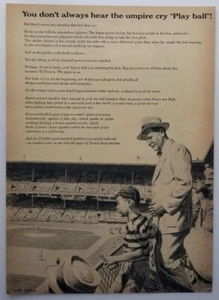 You Don't Always Hear the Umpire cry "Play ball" 1955 Ad with Illustration - Picture 1 of 3