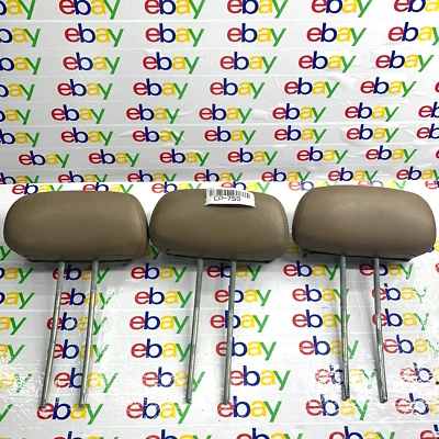 01 - 06 Acura MDX / 03 - 08 Honda Pilot Rear Seat Headrests 2nd/3rd Row OEM Tan - Image 1 of 4