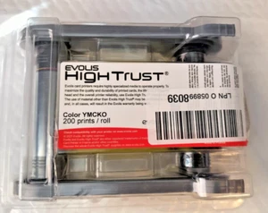 Evolis HighTrust YMCKO 250 Prints / Roll | P/N: R5F002AAA *Unused Open Box* - Imagen 1 de 8