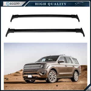 Roof Rack Cross Bars for 2018-2022 Ford Expedition & Lincoln Black Crossbars - Picture 1 of 20
