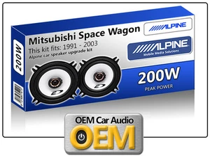Mitsubishi Space Wagon Hintertür Lautsprecher Alpine 5.25 " Auto Satz 200W - Picture 1 of 2