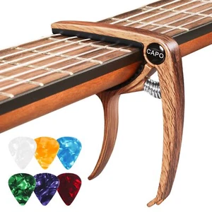 Cejilla Guitarra Española, Cejilla Guitarra Acustica con 6 Púas para Guitarra, C - Imagen 1 de 7