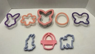 Lote Cortador de Galletas Primavera Pascua Conejos, Mariposa, Huevo, Cesta, Cordero, Flor Foto 1 de 4