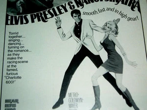 ELVIS PRESLEY / NANCY SINATRA / ORIGINAL SPEEDWAY FILM AD * Dodge Charger / CD / DVD - Bild 1 von 2