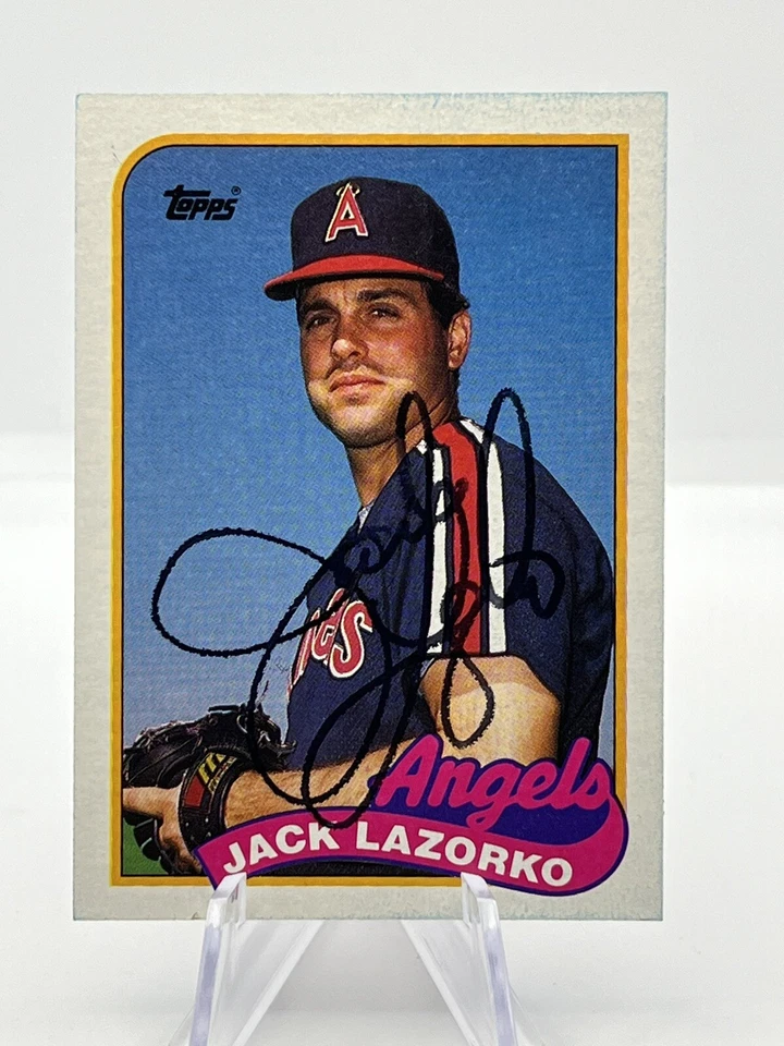 1989 Topps Jack Lazorko California Angels #362 Autograph Signed - Image 1 of 2