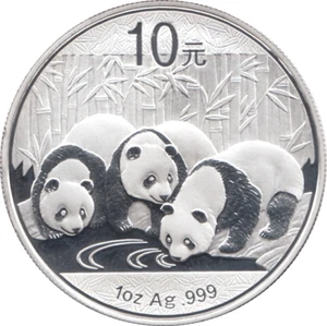 Coin Fine Silver 2013 Trio Pandas Australia $1 2013 10 yuan 1oz Capsuled - Picture 1 of 2