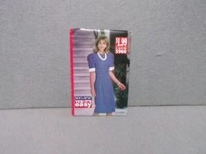 SEE & SEW PATTERN 5960 UNCUT 1990s Miss Size 6-10 FRONT TUCKS FITTED WAIST DRESS - Picture 1 of 3