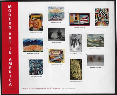 US Stamps Full Pane of 12, Modern Art Of America, #4748 MNH - Image 1 of 2