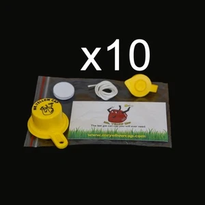 10X - Combo Packs - 1 BLITZ Yellow Spout Cap 1 Vent Cap per Pack - 40 pcs total - Picture 1 of 11