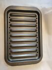 Vintage 2-Piece Broiler Roasting Pan & Drip Grill Rack Stove Oven Inside/Outside