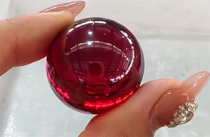 High quality Round bead Red Ruby Lab Created High hardness AAAA+Loose Gemstone - Picture 1 of 6