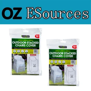 2x Stacking Chair Covers Protect From Dirt For Easy Cleaning Moisture Value Set - Picture 1 of 8