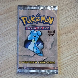 Pokemon Fossil Booster Pack Lapras Artwork - EMPTY WRAPPER - Picture 1 of 2