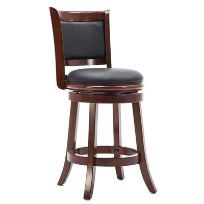 Boraam Augusta Swivel Counter Stool - Cherry - Image 1 of 4