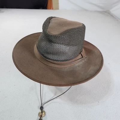 Minnetonka ковбой шляпа мужской большой коричневый сафари воздуха потока Western Индиана Джонс - Изображение 1 из 4