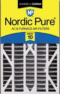Air Bear Cub 16x25x3 Air Filter Replacement MERV 10 Pleated Plus Carbon 1 Pack - Picture 1 of 7