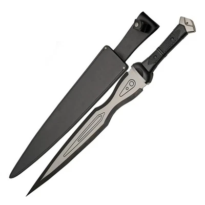 Espada táctica de Aquiles BTX-231 pulgadas hoja de acero al carbono 1060 con funda de cuero Foto 1 de 4